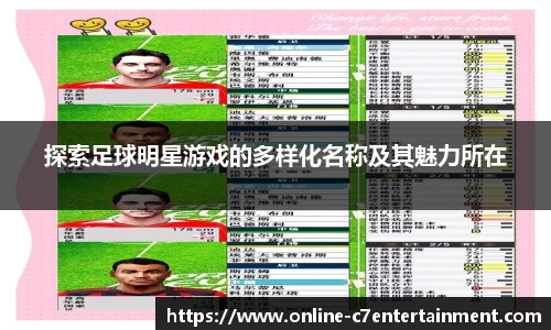 探索足球明星游戏的多样化名称及其魅力所在